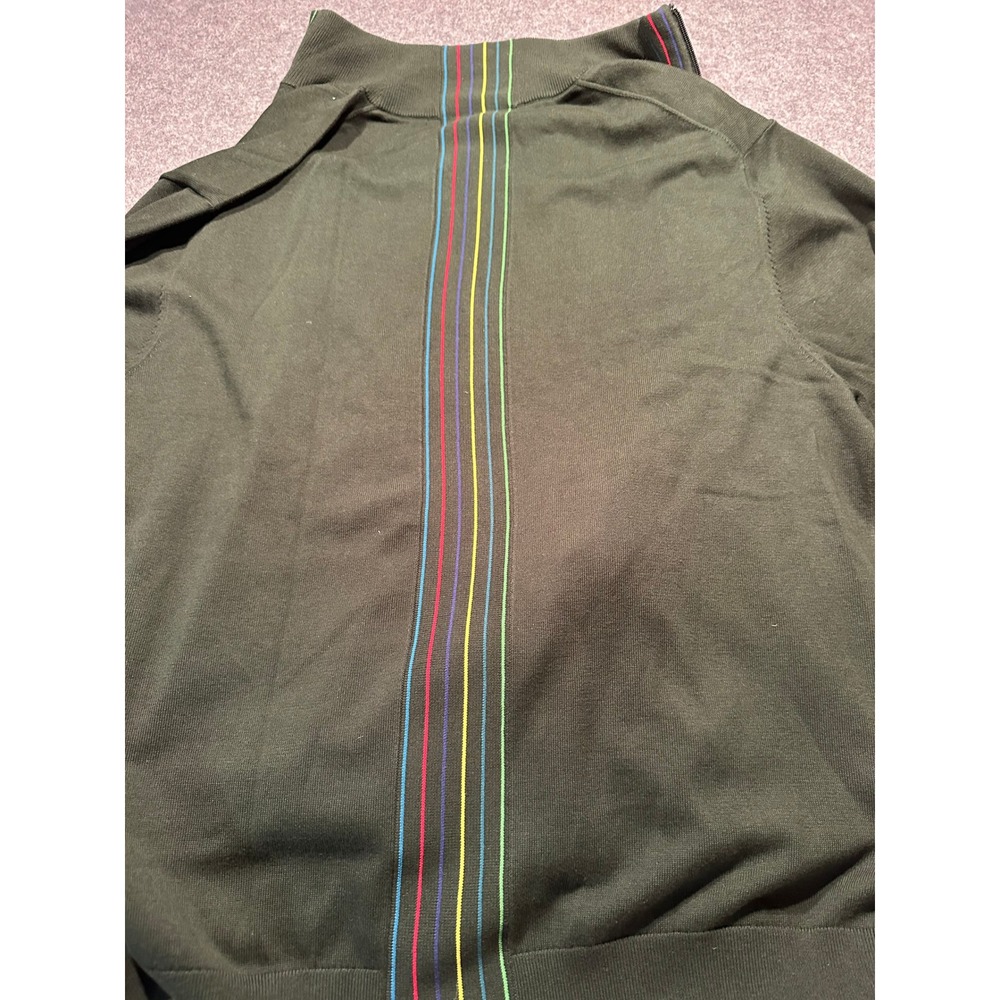 PS Paul Smith Mens Zip Through Cardigan Green Multi Stripe M2R-575Y-S21999 XXL